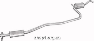 08.59 Резонатор (середній глушник) для Ford Fiesta 92-95 1.3