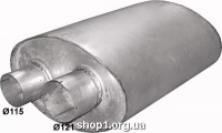 68.49 Глушник для MAN A51 , A03 , A11 , A10 , EURO II , 470 , 474 , 475 , 882 EURO I  Baffle Size: 301mm x 500mm ; Length: 600mm