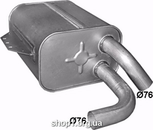 69.63 Глушник для Mercedes ATEGO Baffle Size: 296mm x 415mm ; Length: 480mm